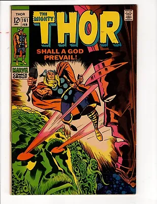 Buy The Mighty Thor #161 - Feb 1969 - Marvel Comics (KEY) -  Shall A God Prevail  • 30.03£