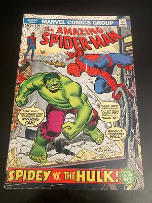 Buy AMAZING SPIDER-MAN #119 (1972) **Hulk Key!** (FN/VF) Super Bright & Colorful! • 76.02£