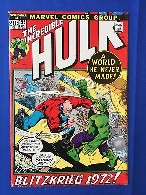 Buy Incredible Hulk #155 FN/VFN (7.0) MARVEL ( Vol 1 1972) (C) • 19£