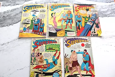 Buy 1960-65 SUPERMAN Comic Book Lot Of 5: #140 165 170 171 180 DC Silver Age Bizzaro • 80.31£