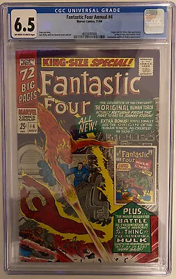 Buy Marvel Comics Fantastic Four King-Size Annual #4 1966 1st Appearance CGC 6.5 • 149.99£