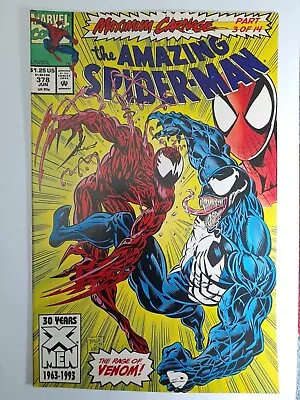 Buy 1993 Amazing Spiderman 378 NM.Maximum Carnage Part.3.Marvel Comics • 34.34£