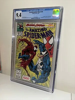 Buy Amazing Spider-Man #378 CGC 9.4 White Pages Maximum Carnage Part 3 • 50£