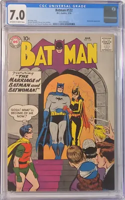 Buy 1959 Batman 122 CGC 7.0 Batwoman Wedding Marriage Robin • 615.62£