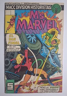 Buy Ms. Marvel #5 And #6 Double Spanish Variant Ms. Marvel #3 Macc Division 1978 • 31.08£