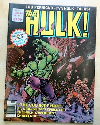 Buy The Hulk Magazine #12 Dec 1978 Feat Moon Knight Lou Ferrigno Interview Newsstand • 4.50£