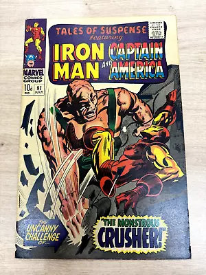Buy Tales Of Suspense, #91, 1967 Featuring Iron Man And Captain America Vf+ 8.5 • 50£