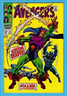 Buy AVENGERS #52 VFN- (7.5) 1st GRIM REAPER APPEARANCE_BLACK PANTHER JOINS_CENTS_KEY • 0.99£