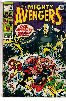 Buy AVENGERS #67, PENCE ISSUE, Marvel Comics (1972) • 7.95£