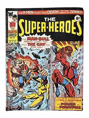 Buy The Super-Heroes #37 MARVEL UK 1975 SILVER SURFER X-MEN Vintage • 2.99£