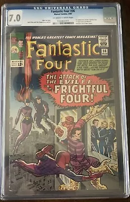Buy 1965 Fantastic Four #36 The Frightful Four CGC 7.0 1st Apperance Of Medusa • 320.91£