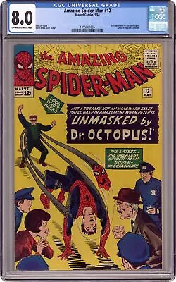 Buy Amazing Spider-Man #12 CGC 8.0 1964 1355861005 • 1,767.71£