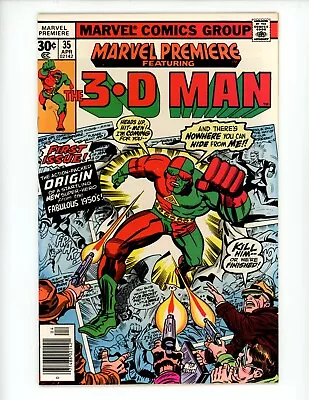 Buy Marvel Premiere #35 Comic Book 1977 NM High Grade Jack Kirby 3-D Man • 5.59£