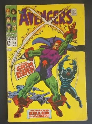 Buy Marvel The Avengers #52 1968 1st App The Grim Reaper, Black Panther Joins • 31.66£