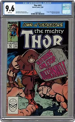 Buy Thor #411 CGC 9.6 1989 1448932029 1st New Warriors (cameo) • 232.91£