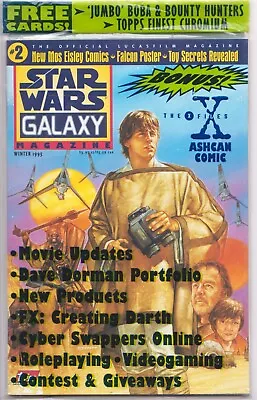 Buy Star Wars Galaxy Magazine 2 By Topps From 1995 Still Sealed As Issued With Card • 12.50£