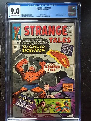 Buy STRANGE TALES #132 CGC VF/NM 9.0; OW-W; Dr. Strange By Ditko! • 301.18£