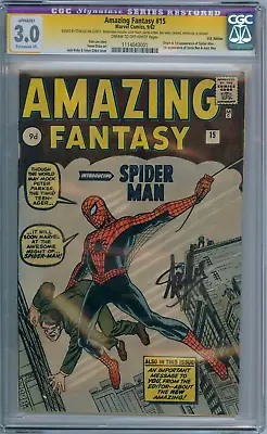 Buy Amazing Fantasy #15 1962 Cgc Signature Series Signed Stan Lee 1st App Spider-man • 19,999.95£