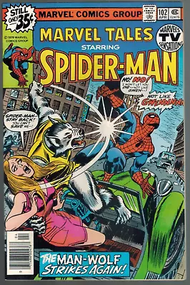 Buy Marvel Tales 102 Vs The Man-Wolf!  (rep Amazing Spider-Man 125)  1979 VF+ • 7.90£