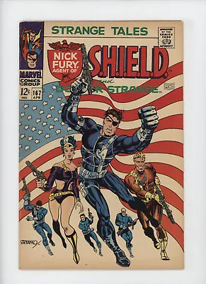 Buy Strange Tales 167 Marvel 1968 FN Nick Fury US Flag USA Jim Steranko • 55.29£