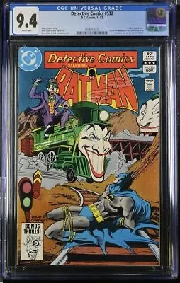Buy 1983 DC Comics #532 Detective Comics Starring Batman Joker Appearance CGC 9.4 • 61.53£
