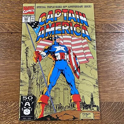 Buy Captain America #383 (Marvel,  1991) Triple-Sized 50th Anniversary Issue VF/VF+ • 7.91£