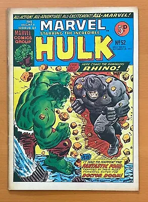 Buy Mighty World Of Marvel #52 RARE MARVEL UK 1973. Stan Lee. FN/VF Bronze Age Comic • 14.96£