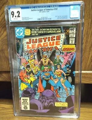 Buy Free Shipping 1981 DC Justice League Of America 197 CGC 9.2 Graded Comic Book WP • 71.92£