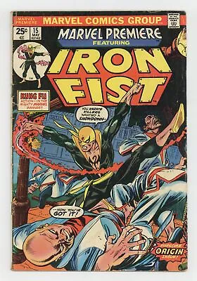 Buy Marvel Premiere #15 GD 2.0 1974 1st App. And Origin Iron Fist • 64.35£