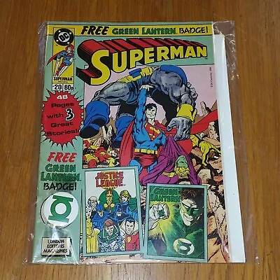 Buy Superman #20 1989 With Free Gift Dc Green Lantern British Weekly Comics • 11.99£