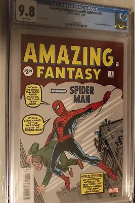 Buy Amazing Fantasy #15 Cgc 9.8 *facsimile Ed Reprint* Stan Lee 1st Spider-man 2019 • 158.12£