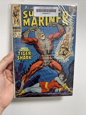 Buy Sub-Mariner #5 September 1968 1st Appearance Of Tiger Shark • 50£