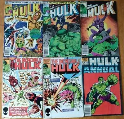 Buy The Incredible Hulk #259 #261 #308 #316 #318 & Annual #12 Marvel 1981-86 Comics • 12.61£