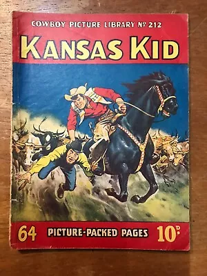 Buy Kansas Kid Cowboy Picture Library Comic No 212 1960s Paperback Comic Book • 6.99£