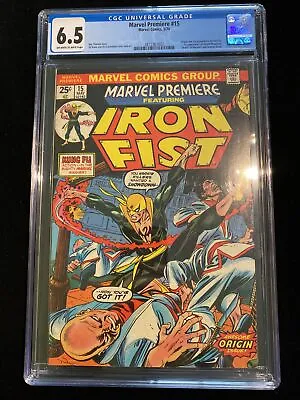 Buy Marvel Premiere #15 CGC 6.5 1st Appearance Iron Fist 1974 • 357.45£