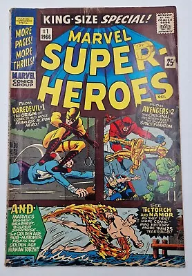 Buy MARVEL SUPER-HEROES #1 1966 Reprints Origin Of Daredevil  1 & Avengers #2 VG- • 0.99£