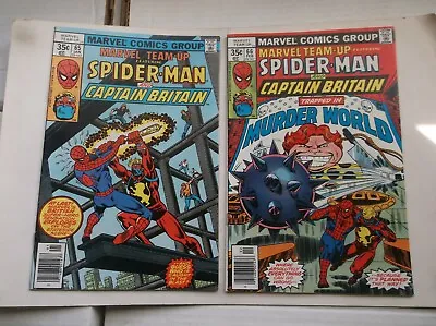 Buy Marvel Team-up #65 & 66, 1st Captain Britain & Arcade Appearances, Key, 1977!!! • 160.85£