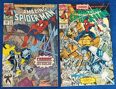 Buy Amazing Spider-man #359 & 360. 1992. Marvel. 1st Cameo Carnage! 9.6 Near Mint+!! • 36.19£