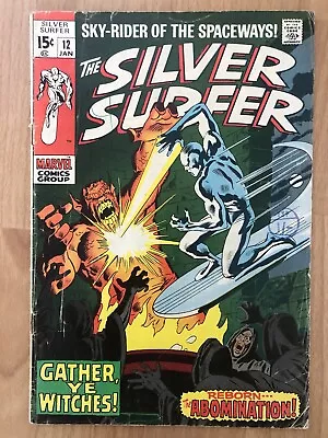 Buy Silver Surfer # 12  Good+ Bronze Age Marvel Lee Buscema Abomination • 8£