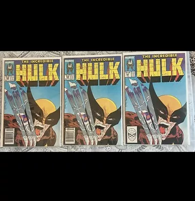 Buy INCREDIBLE HULK #340 Bundle Todd McFarlane Wolverine Iconic Cover Spec Key Book! • 355.77£