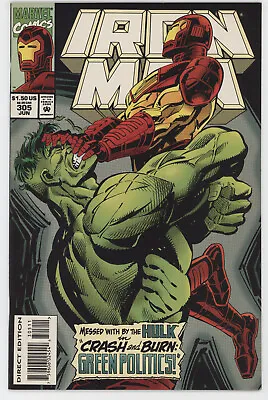 Buy Iron Man 305 Marvel 1994 VF 1st Hulkbuster Armor Hulk Avengers Utron • 14.19£
