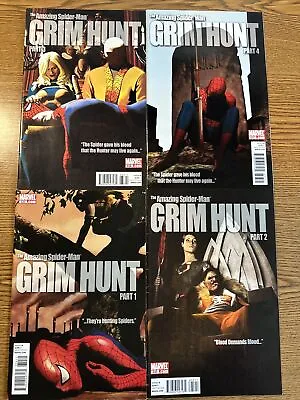 Buy Amazing Spider-Man #634 635 636 637 Variant Grim Hunt Comic Book Lot Marvel 2010 • 31.53£