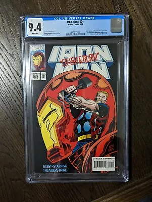 Buy Iron Man #304, CGC 9.4, White Pages, 1994, 1st Hulkbuster Armor • 47.97£
