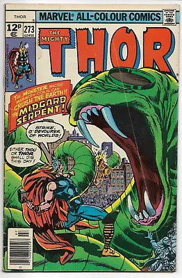 Buy The Mighty Thor #273 Marvel Comics Thomas Buscema Palmer 1978 VG/FN • 6.50£