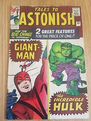 Buy Tales To Astonish 60 - 1964 Giant-Man And Hulk Double Feature Begins • 69.99£