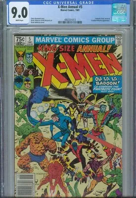 Buy X-men Annual #5 Cgc 9.0, 1981, Fantastic Four Appearance, Newsstand Edition • 47.39£