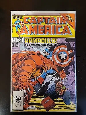 Buy Vd -- Captain America # 308 1st Appearance Of The Armadillo 1985 • 4.01£