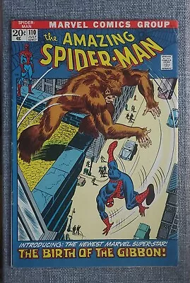 Buy Amazing Spider-Man #110 FN 6.0  1st Appearance Gibbon! Marvel 1972 • 19.86£