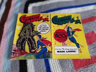 Buy 2 Captain Marvel Jr Comics Vol I Number 12 1947 & Number 21 1949 L Miller Box 54 • 19.99£