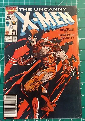 Buy Uncanny X-Men #212 1st Wolverine Vs. Sabretooth Marvel 1986 Newsstand Comic 🐾 • 14.63£